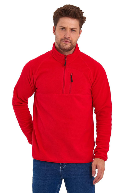 Micro Fleece Stand-up Collar Men's Sweatshirt