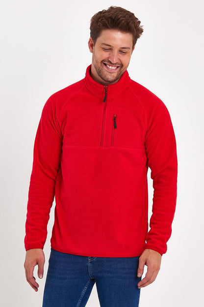 Micro Fleece Stand-up Collar Men's Sweatshirt