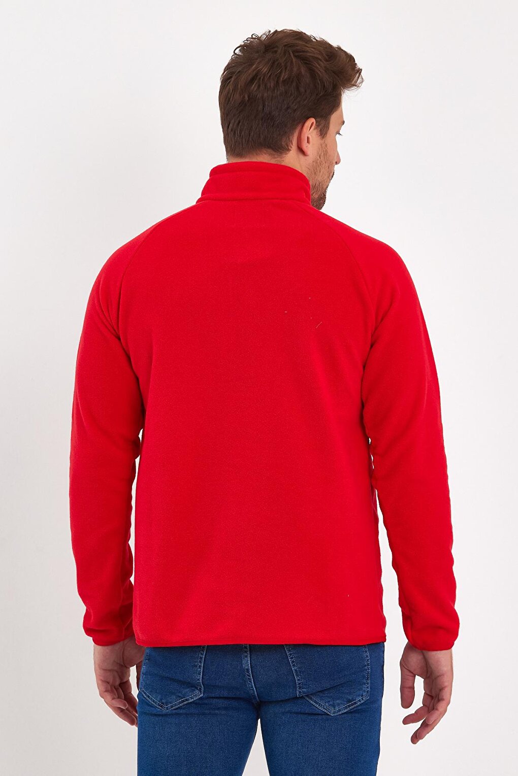 Micro Fleece Stand-up Collar Men's Sweatshirt