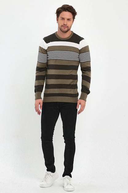 Striped Knitwear Men's Sweater