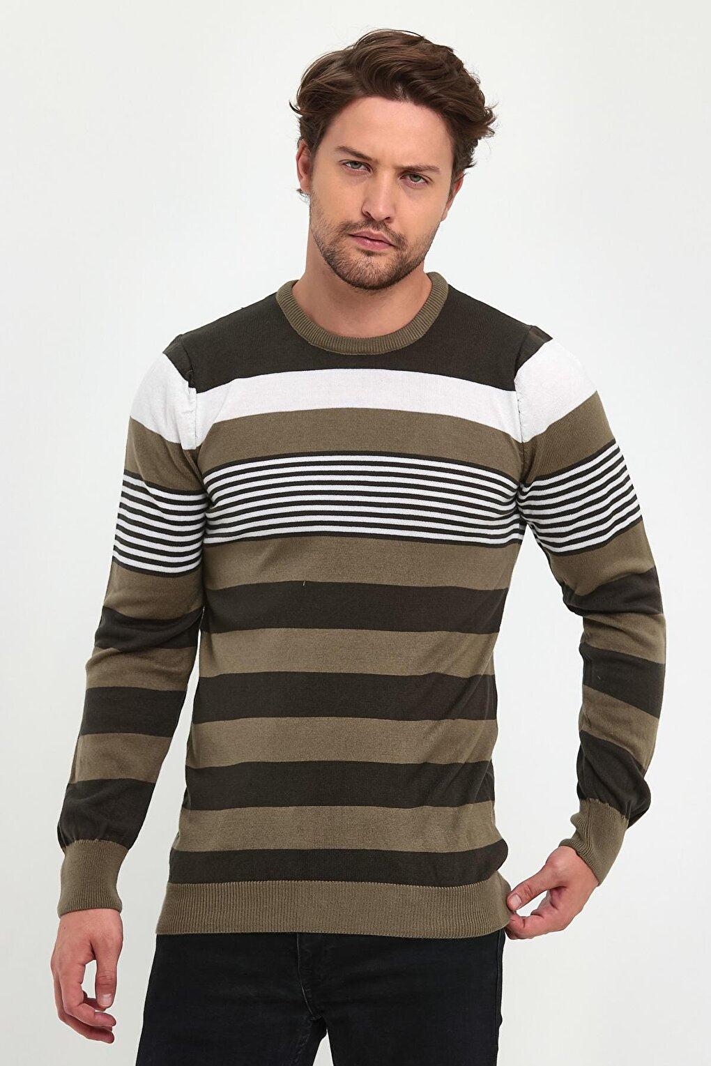 Striped Knitwear Men's Sweater