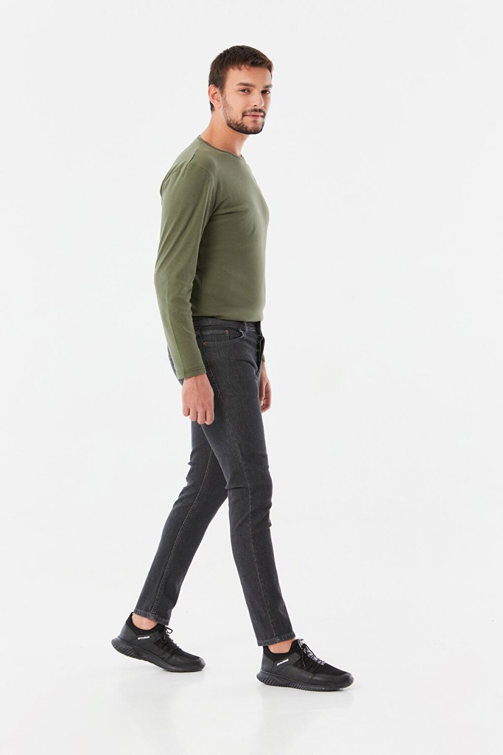 Normal Waist Narrow Leg Skinny Trousers