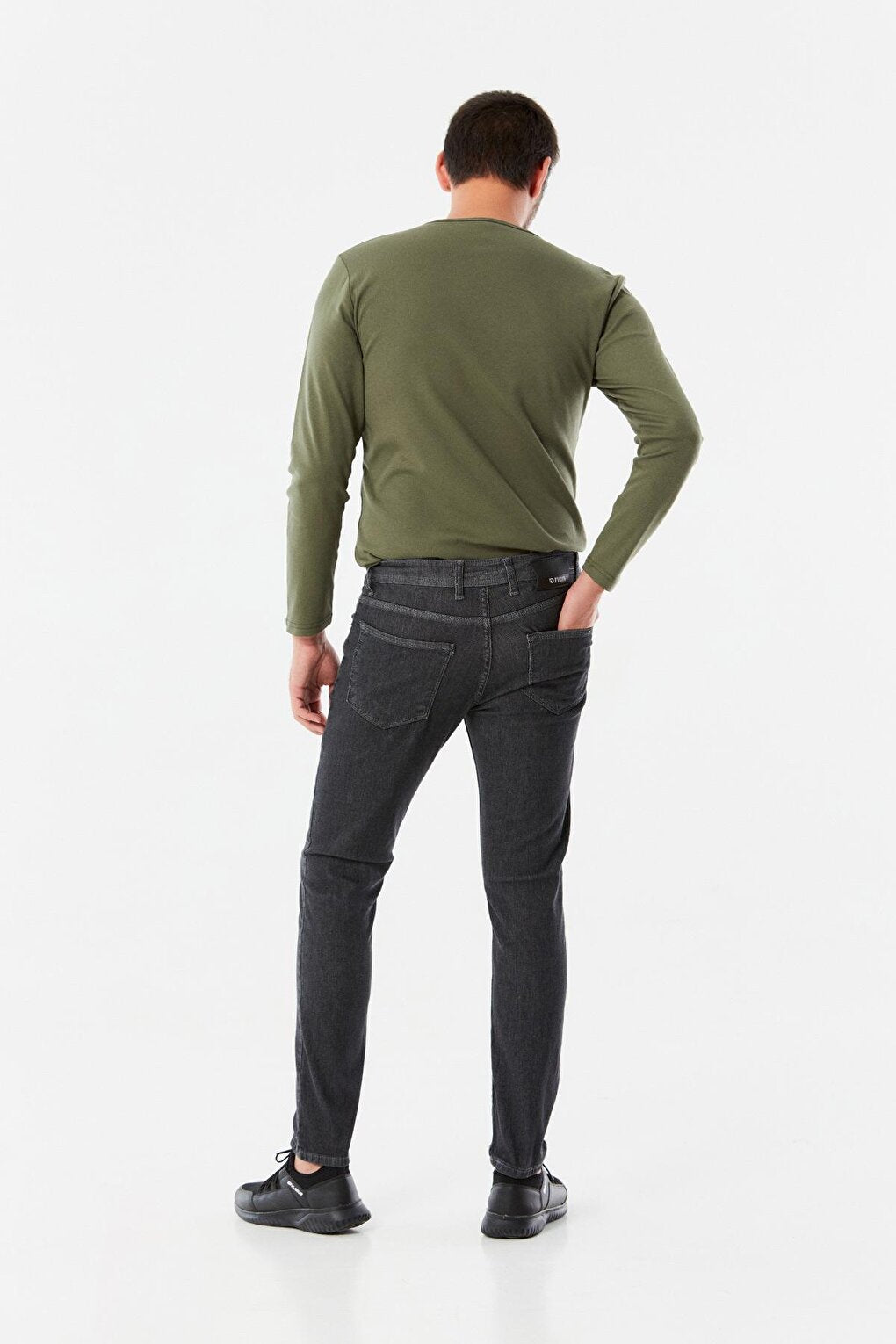 Normal Waist Narrow Leg Skinny Trousers