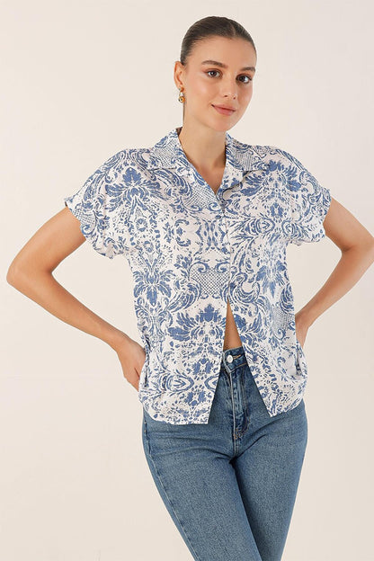 3711 Half Sleeve Shirt - D.Blue