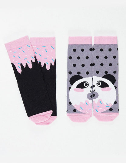 Panda&amp;Crema Girls Socks 2-pack