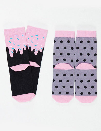 Panda&amp;Crema Girls Socks 2-pack