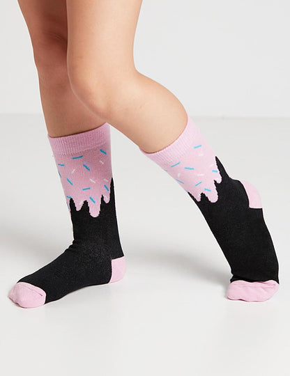 Panda&amp;Crema Girls Socks 2-pack