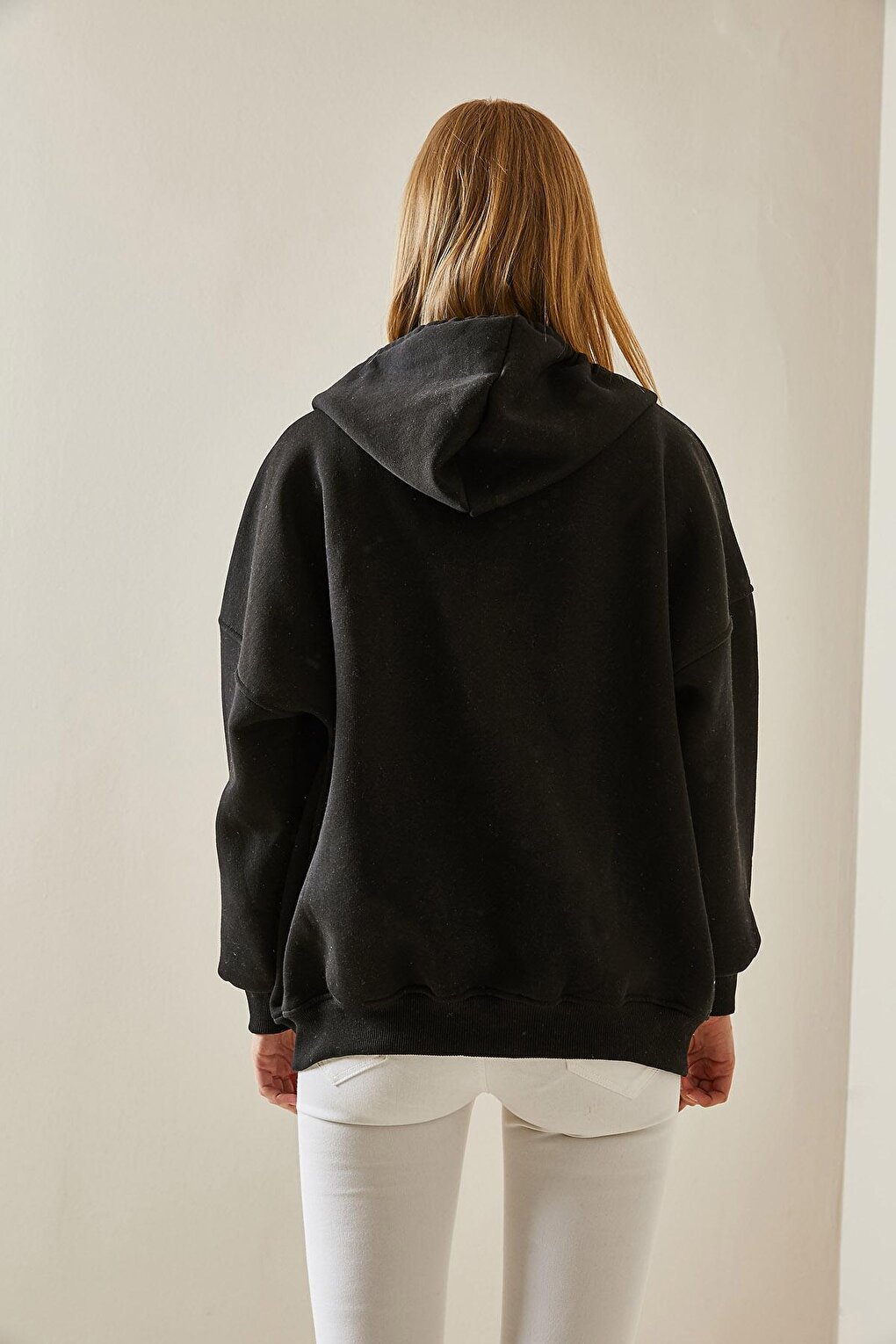 Black Zippered Hooded Sweatshirt 4KXK8-47606-02