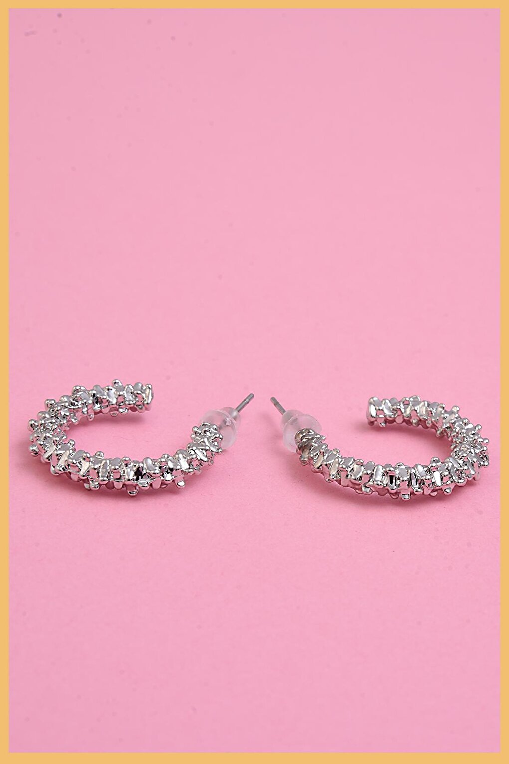 Silver Oversized Stardust Earrings