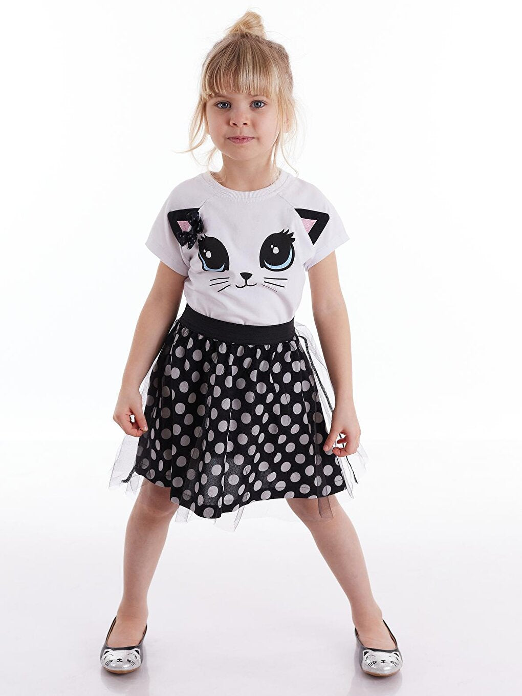 Polka Dot Cat Girl Skirt Set