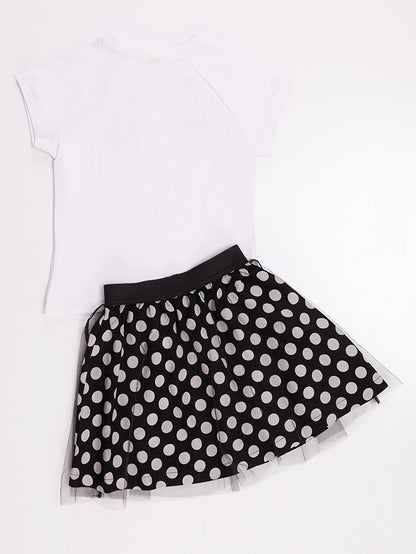 Polka Dot Cat Girl Skirt Set