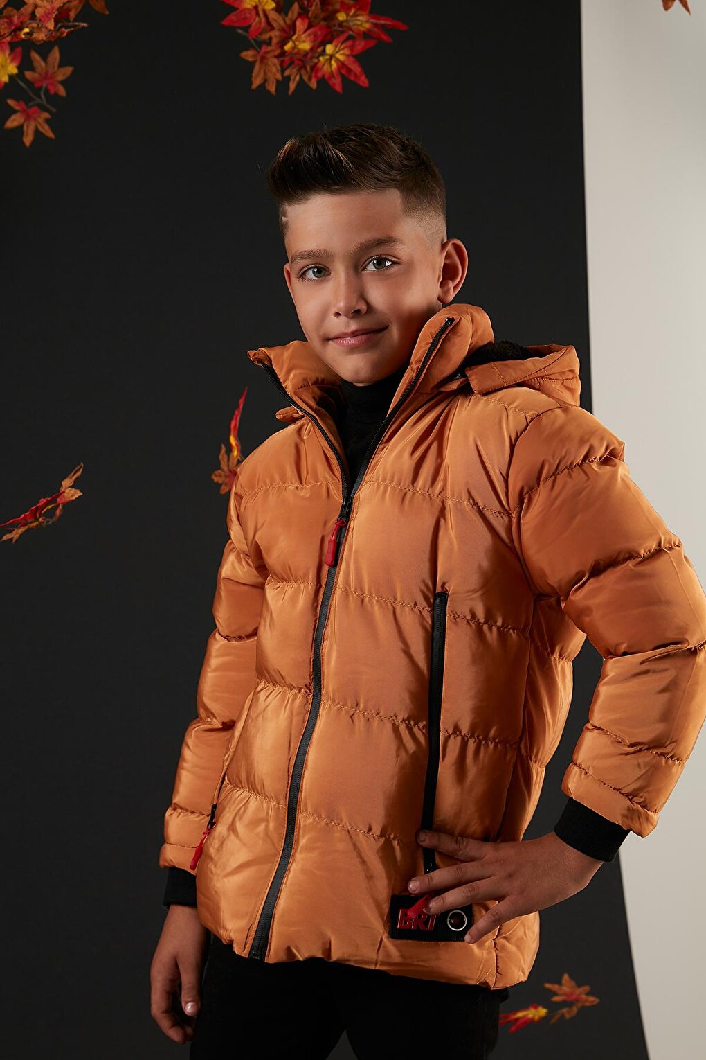 Removable Hooded Puffer Coat with Plush Lining 5763038