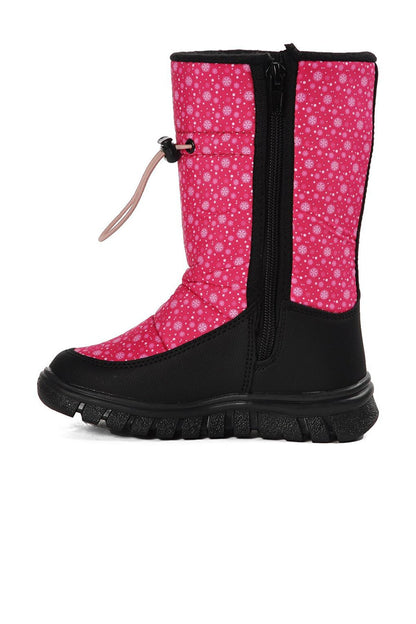 Maria-P Fuchsia Fleece Kids Snow Boots