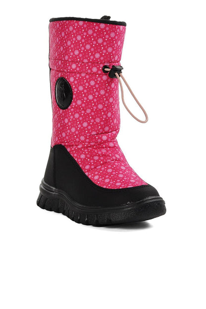 Maria-P Fuchsia Fleece Kids Snow Boots