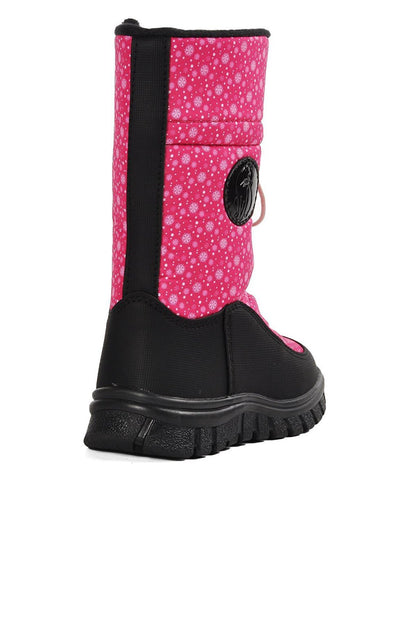 Maria-P Fuchsia Fleece Kids Snow Boots