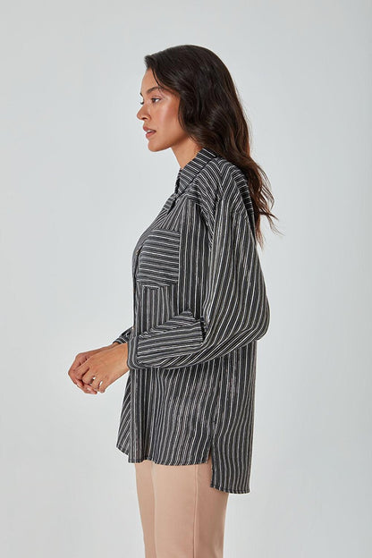 Glitter Woven Black Tunic