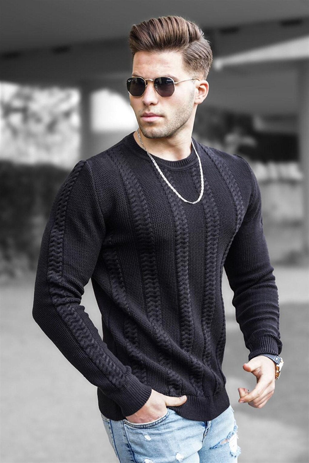 Men's Black Sweater 5178