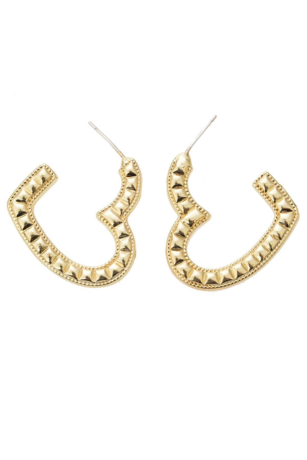 Gold Heart Hoop Earrings