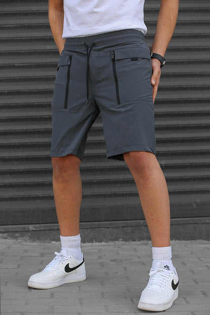 Basic Men's Capri Shorts with Smoked Pockets