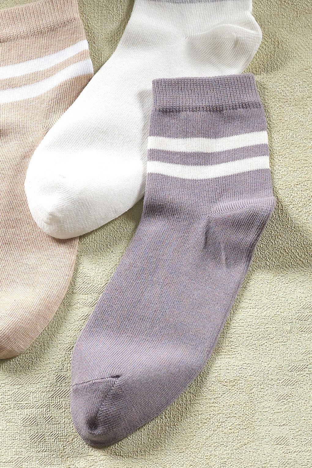 3 Pairs Unisex Striped Long Socks | Extra Soft Unisex Cotton Socks