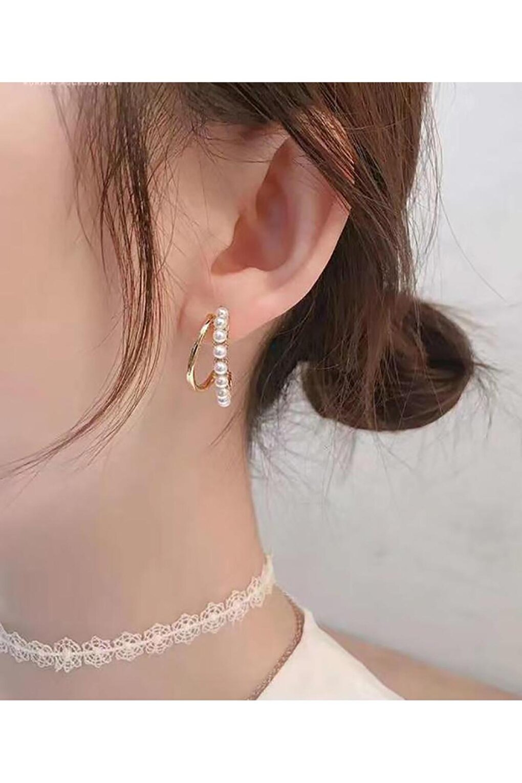 Pearl Hoop Earring