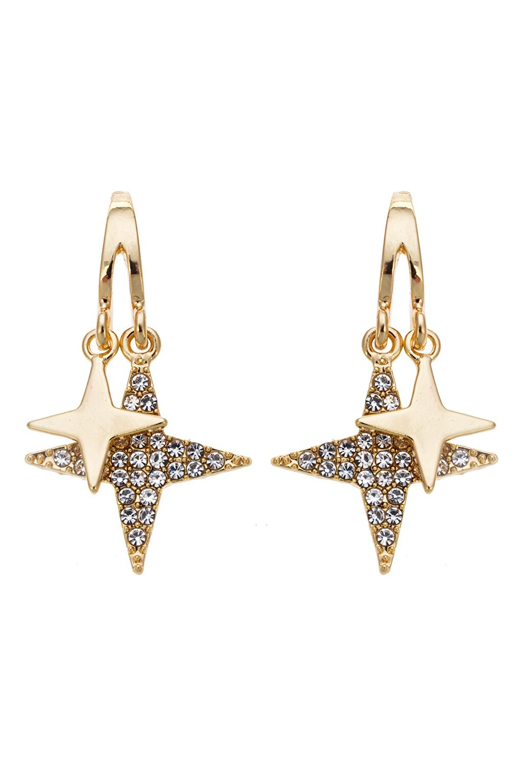 Stone Gold North Star Earring