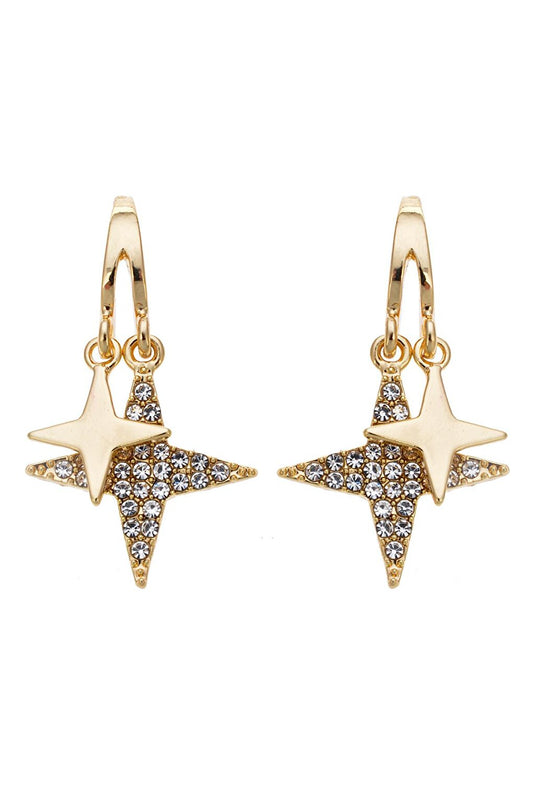 Stone Gold North Star Earring