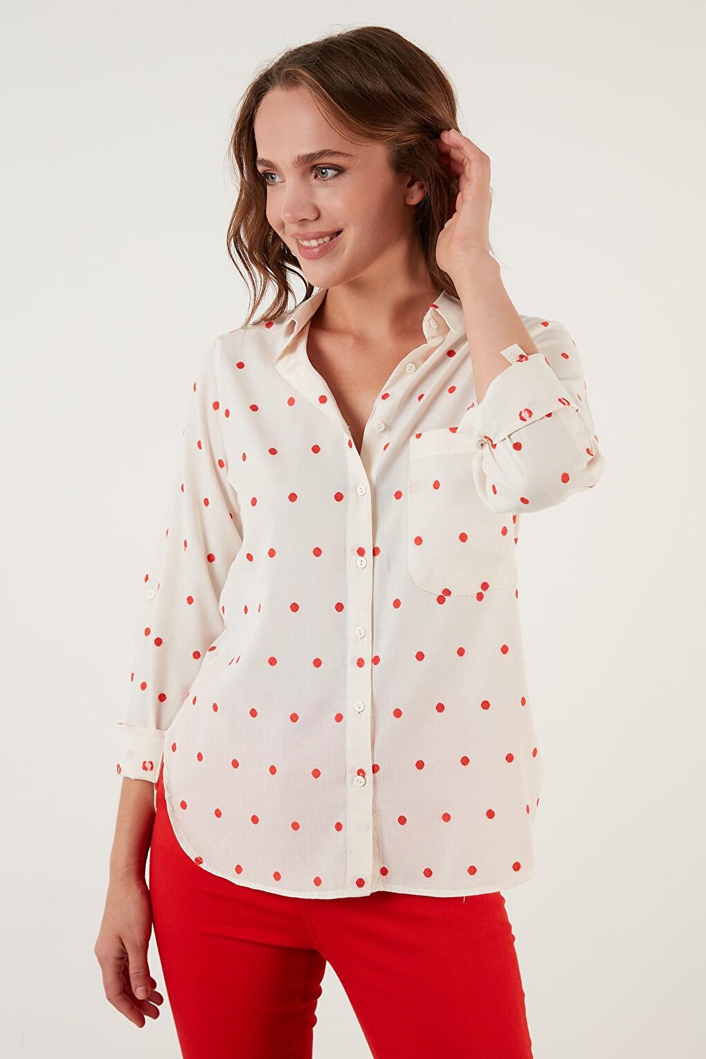 Regular Fit Polka Dot Cotton Shirt 514337310