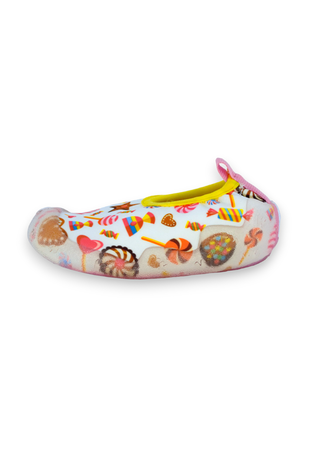 Candy Patterned White Girl's Anti-Slip Sole Sea Shoes-F-7021