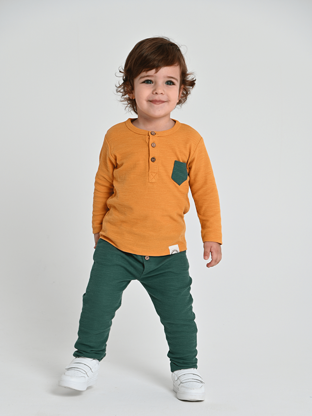 Crew Neck Long Sleeve Baby Boy 2 Piece Set