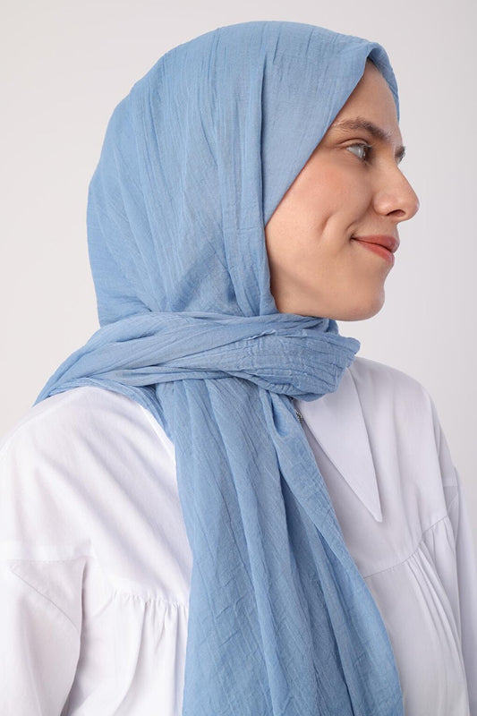 Light Blue Cotton Shawl