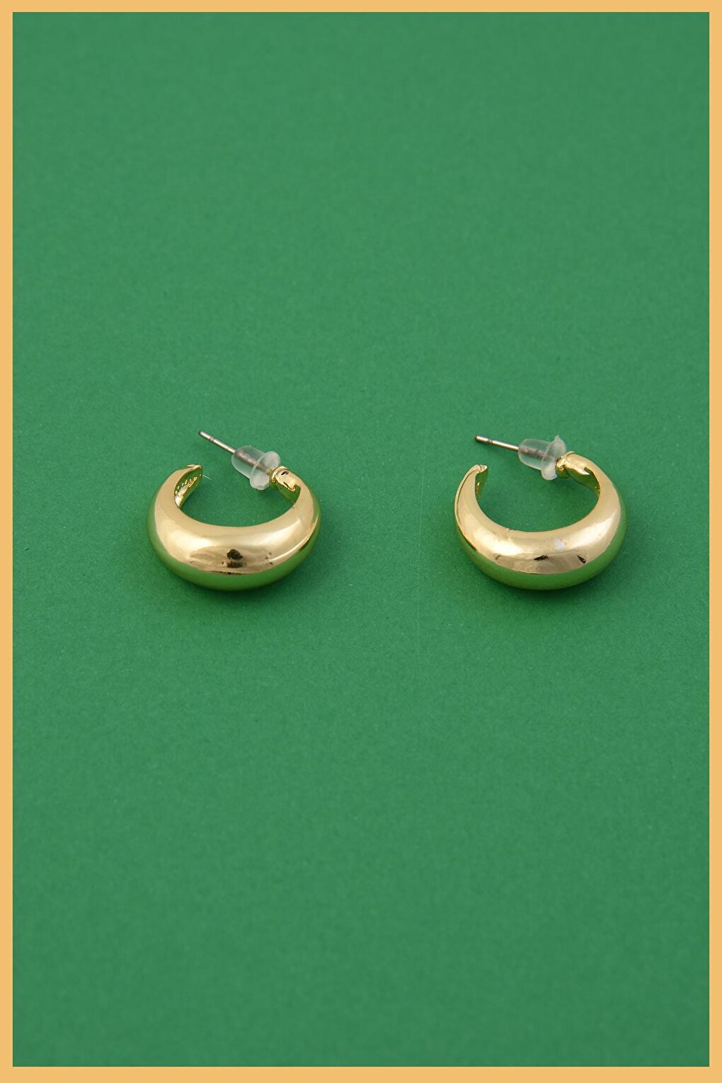 Gold Plated Bombe Hoop Earring Set