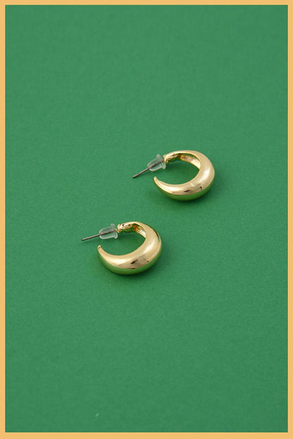 Gold Plated Bombe Hoop Earring Set