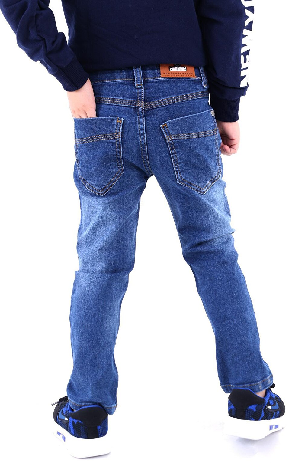 Boy's Dark Blue Ripped Detailed Jean Trousers Age 2-7 2007