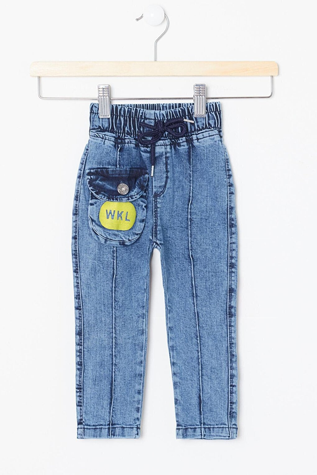 Children's Jean Trousers with Elastic Waist Cargo Pocket 14470