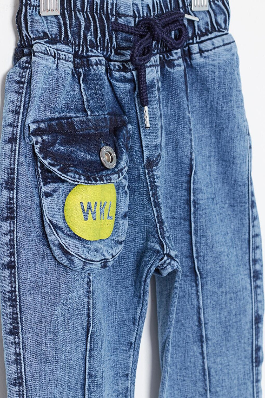 Children's Jean Trousers with Elastic Waist Cargo Pocket 14470