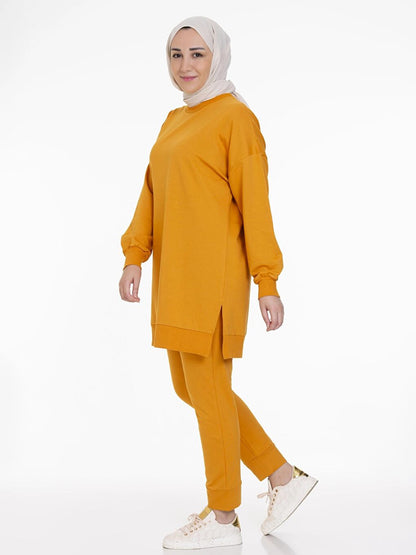 Crew Neck Plain Long Sleeve Women's Tunic N001