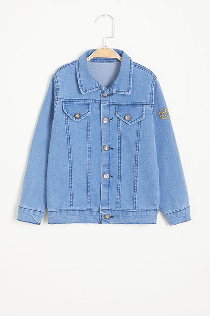 Blue Buttoned Boy Jean Jacket 15525