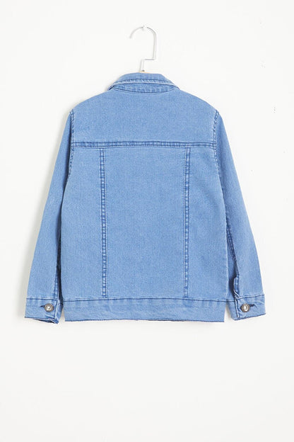 Blue Buttoned Boy Jean Jacket 15525