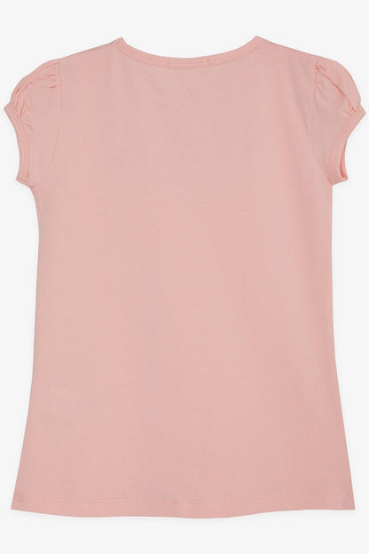 Girl's T-Shirt Guipure Salmon (4-8 Years)