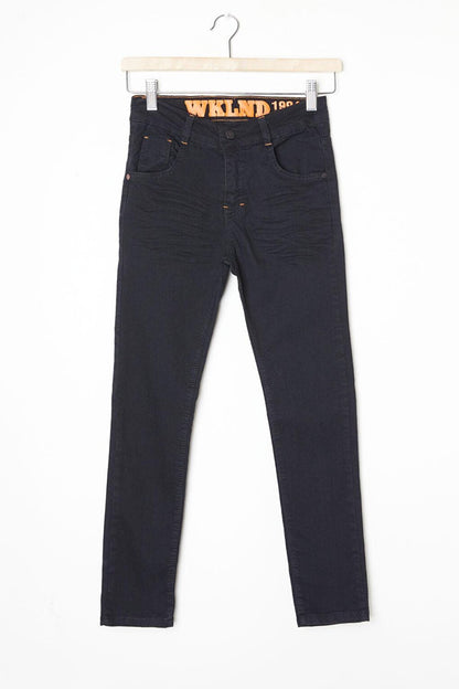 Black Boy's Lycra Jean Trousers 16240