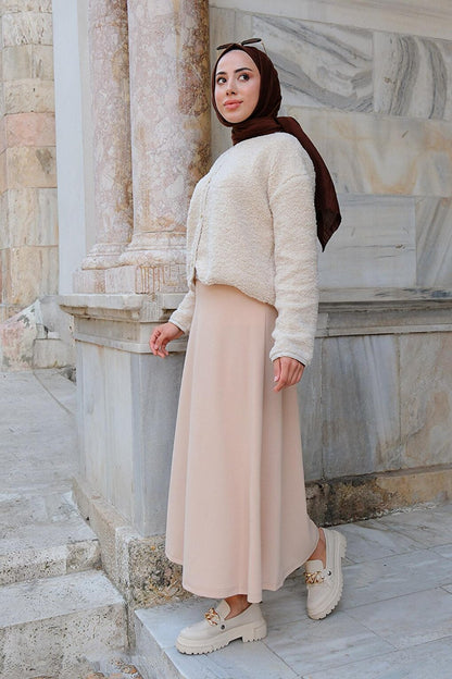 Kiloş Skirt Mink with Elastic Waist