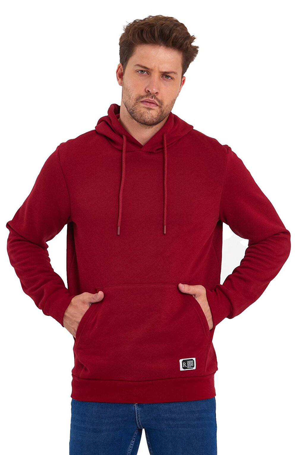 3 Thread Raised Hooded Men's Sweatshirt