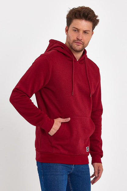 3 Thread Raised Hooded Men's Sweatshirt