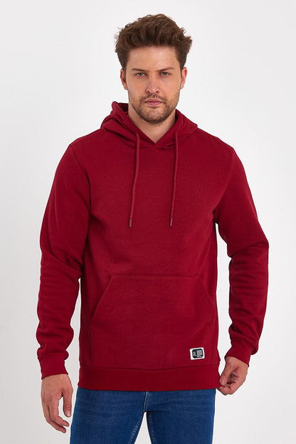 3 Thread Raised Hooded Men's Sweatshirt