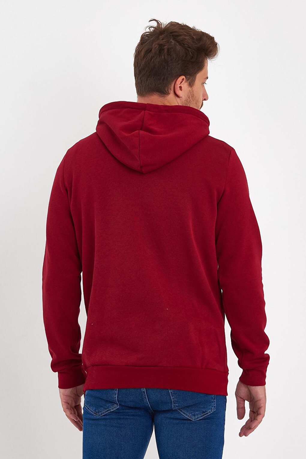 3 Thread Raised Hooded Men's Sweatshirt