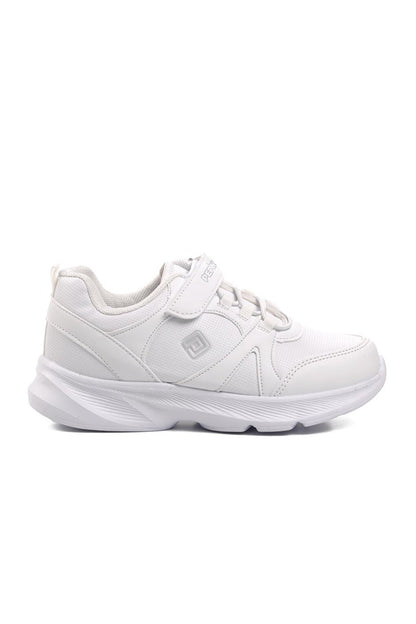 White Colored Velcro Children's Sports Shoes 1380-F