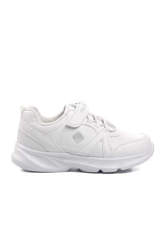 White Colored Velcro Children's Sports Shoes 1380-F