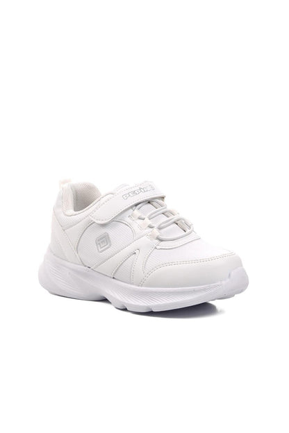 White Colored Velcro Children's Sports Shoes 1380-F