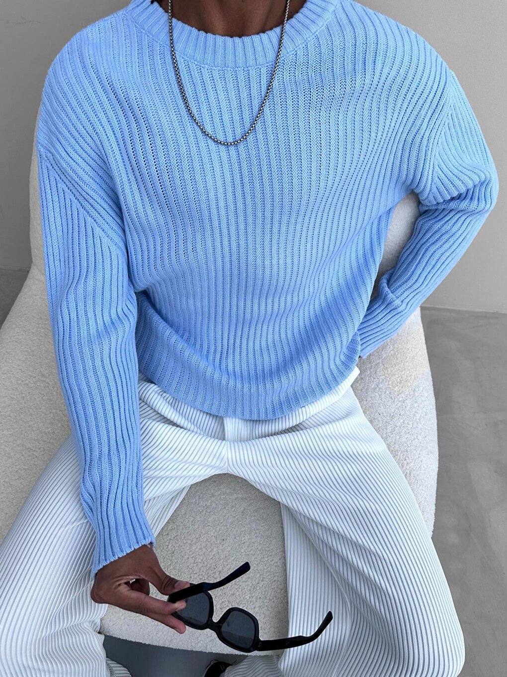 Oversize Sweater Baby Blue